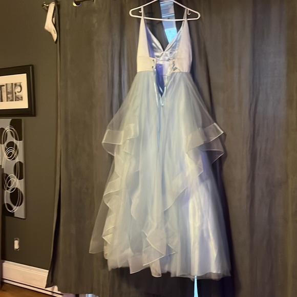Light blue, prom girl ball gown in size 2 - Picture 2 of 4